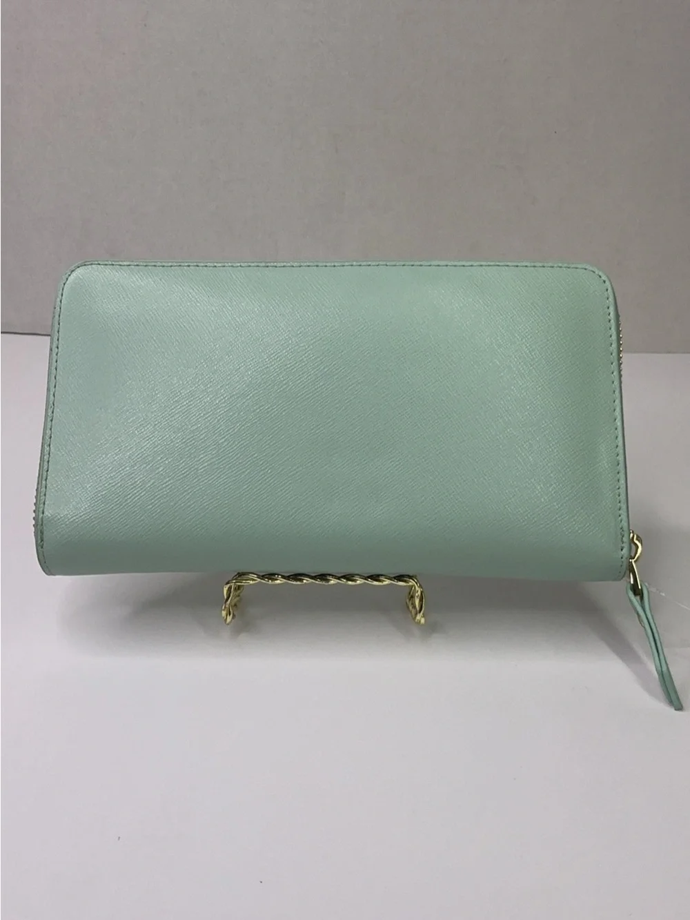 Neiman Marcus light green Saffiano Wallet